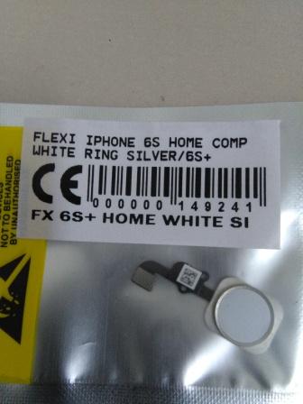 Flexibel Iphone 6S Home White Ring Silver