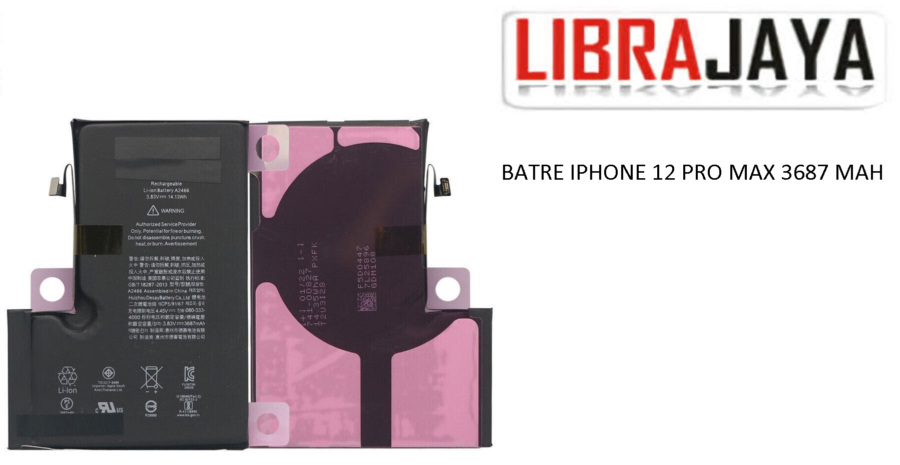 Jual Batre Iphone 12 Pro Max 3687 Mah Baterai Battery