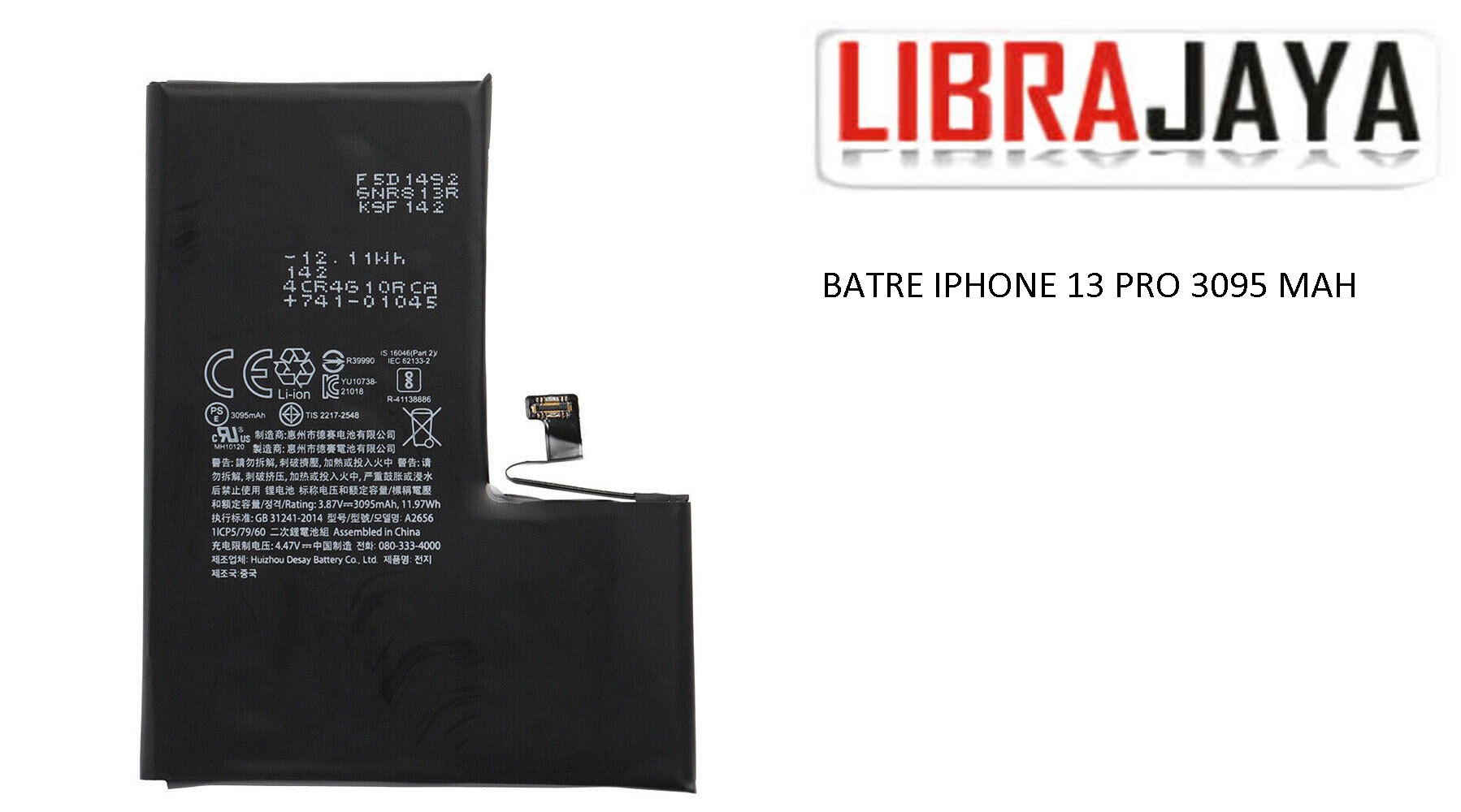 BATRE BATERAI BATTERY IPHONE 13 PRO 3095 MAH