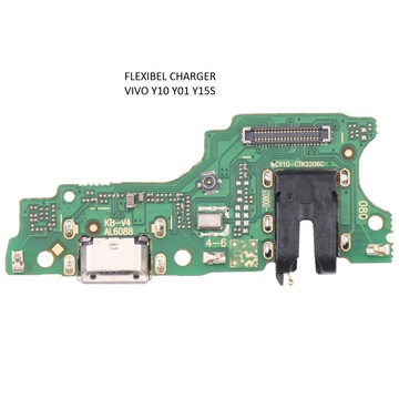 Jual Flexibel Charger Vivo Y10 Y01 Y15S Fleksibel Flexible Fleksi Flexibel Flex Con Tc Connector Pcb Konektor cas papan charging