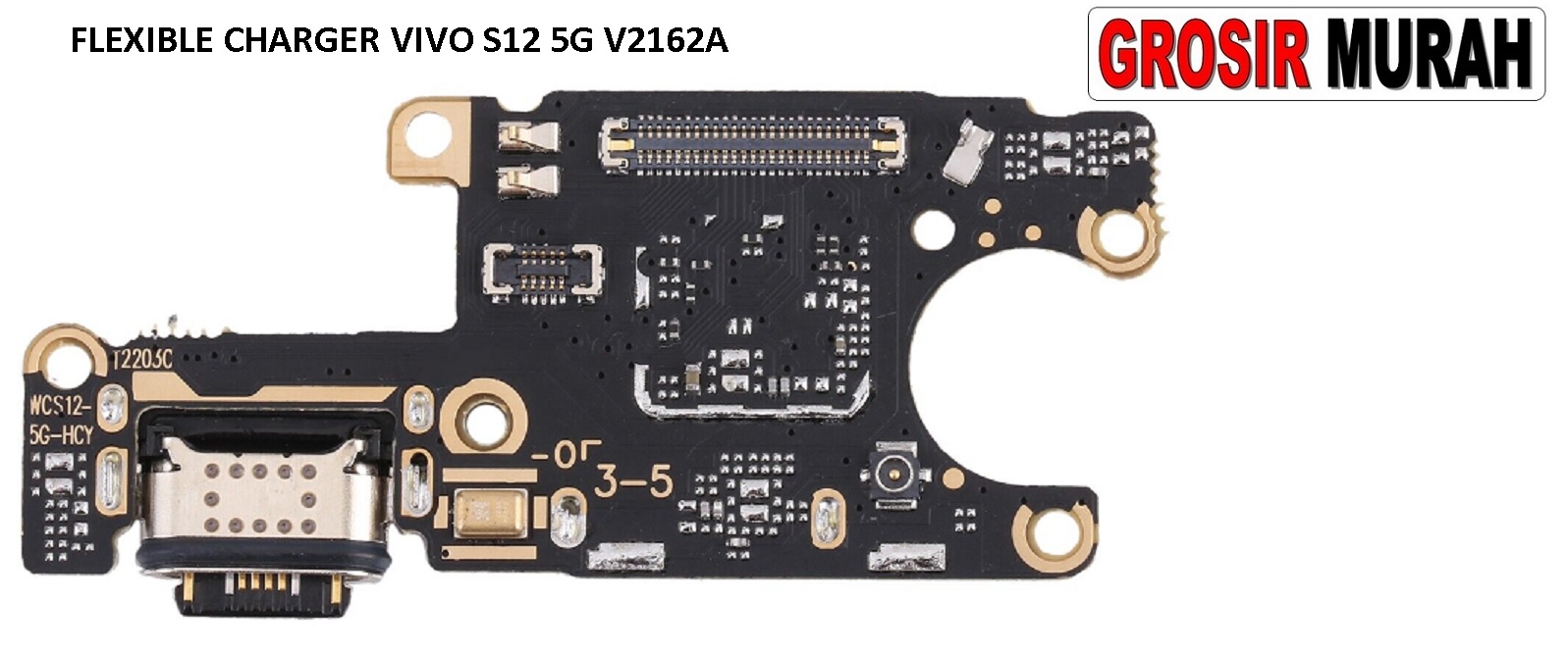 Jual Fleksibel Charger Vivo S12 5G Fleksibel Flexible Fleksi Flexibel Flex Con Tc Connector Pcb Konektor cas papan charging