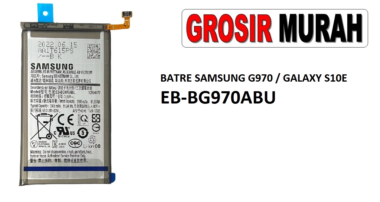 BATERAI SAMSUNG EB-BG970ABU G970 GALAXY S10E Batre Battery Grosir Sparepart hp