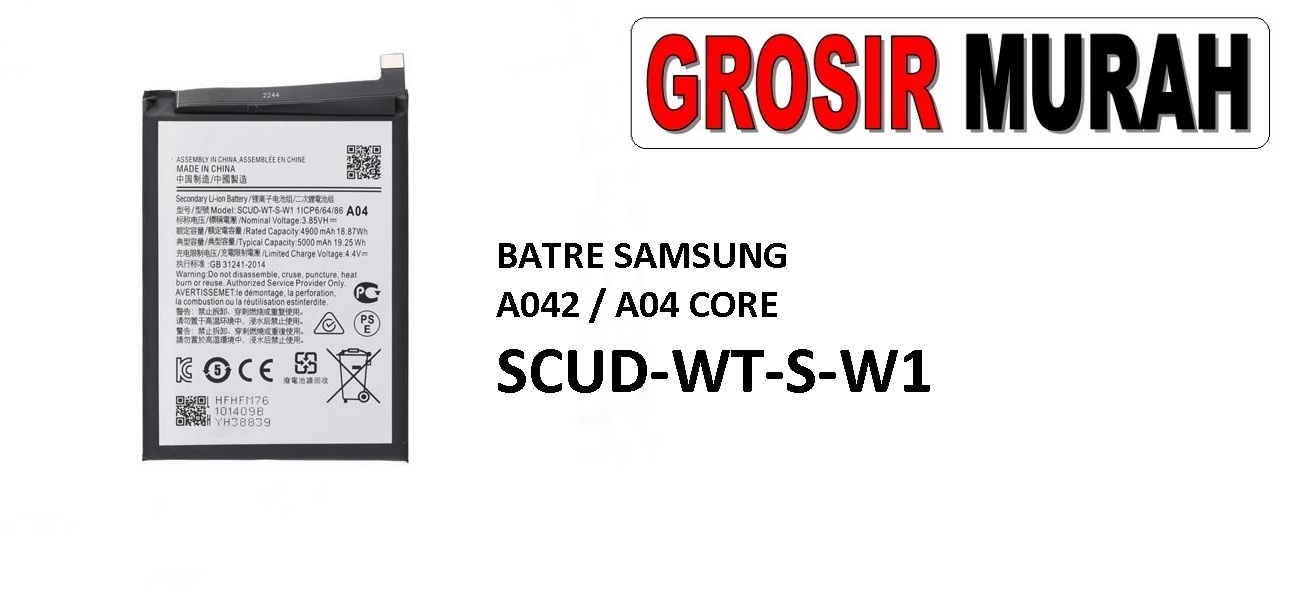 BATRE SAMSUNG A042 SCUD-WT-S-W1 A04 CORE Batre Battery Grosir Sparepart hp