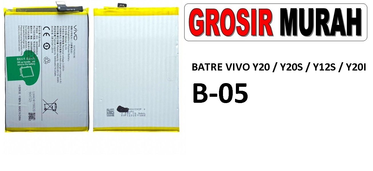 BATERAI VIVO Y20 B-05 Y20S Y12S Y20I Batre Battery Grosir Sparepart hp