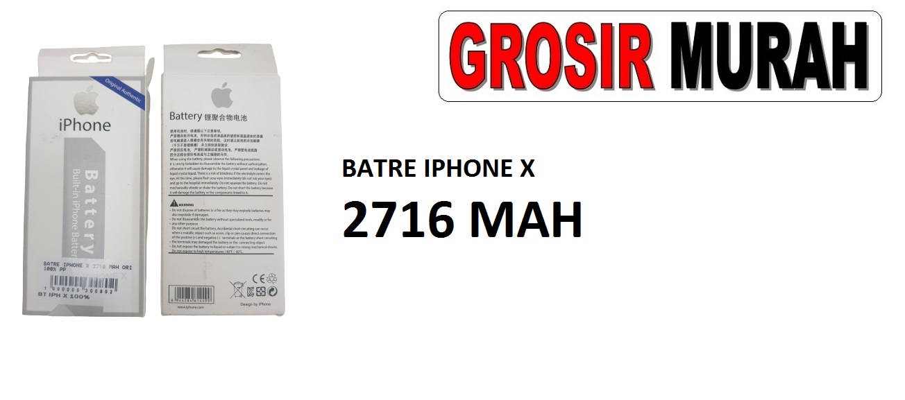 Jual Iphone X 2716 Mah Baterai Baterai Battery