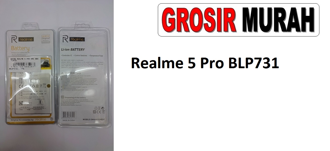 Realme 5 Pro BLP731 Baterai Sparepart hp Batre Realme Battery Grosir