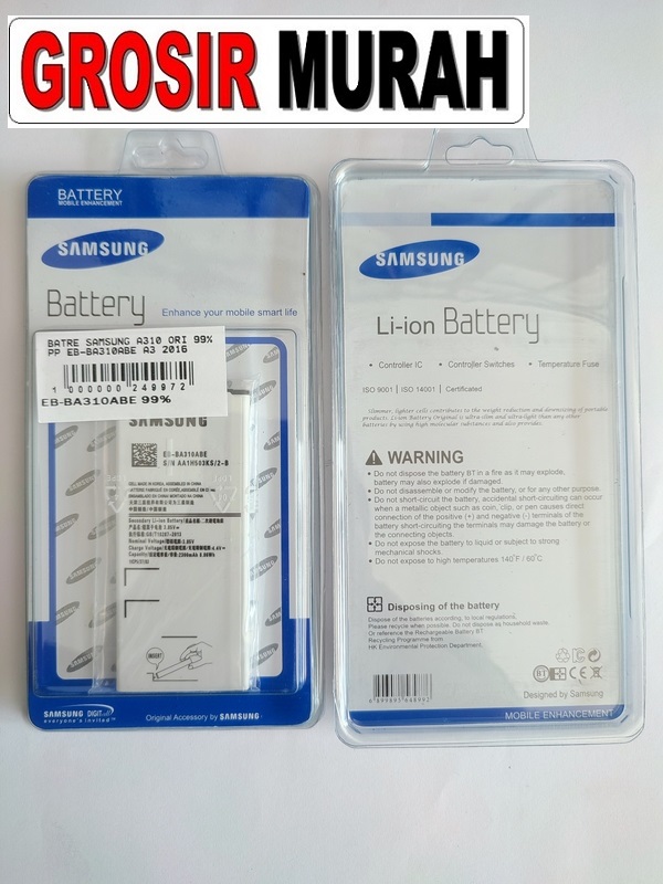 SAMSUNG A310 EB-BA310ABE BATERAI A3 2016 Batre Battery Grosir Sparepart hp