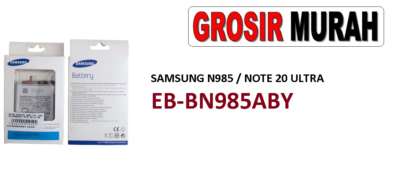 SAMSUNG N985 EB-BN985ABY BATERAI NOTE 20 ULTRA Batre Battery Grosir Sparepart hp