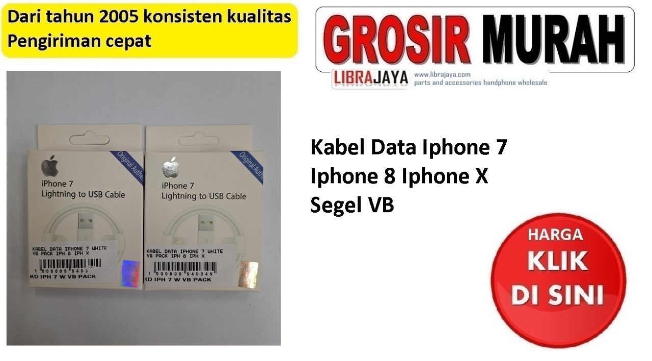 Jual Kabel Data Iphone 7 VB Iphone 8 Iphone X Cable usb charging