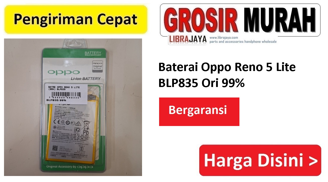 Baterai Oppo Reno 5 Lite BLP835 ori 99%