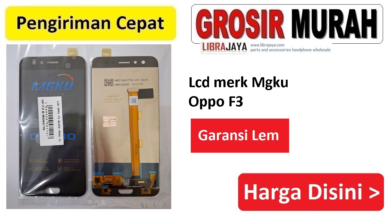 Jual Lcd Oppo F3 Black Mgku