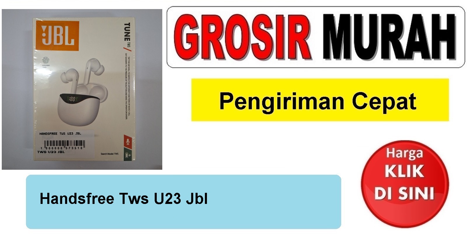 Handsfree Tws U23 Jbl Headset Earphone Headphone Premium extra Bass Stereo Bluetooth merk Terbaik Termurah Spare Part Hp Grosir