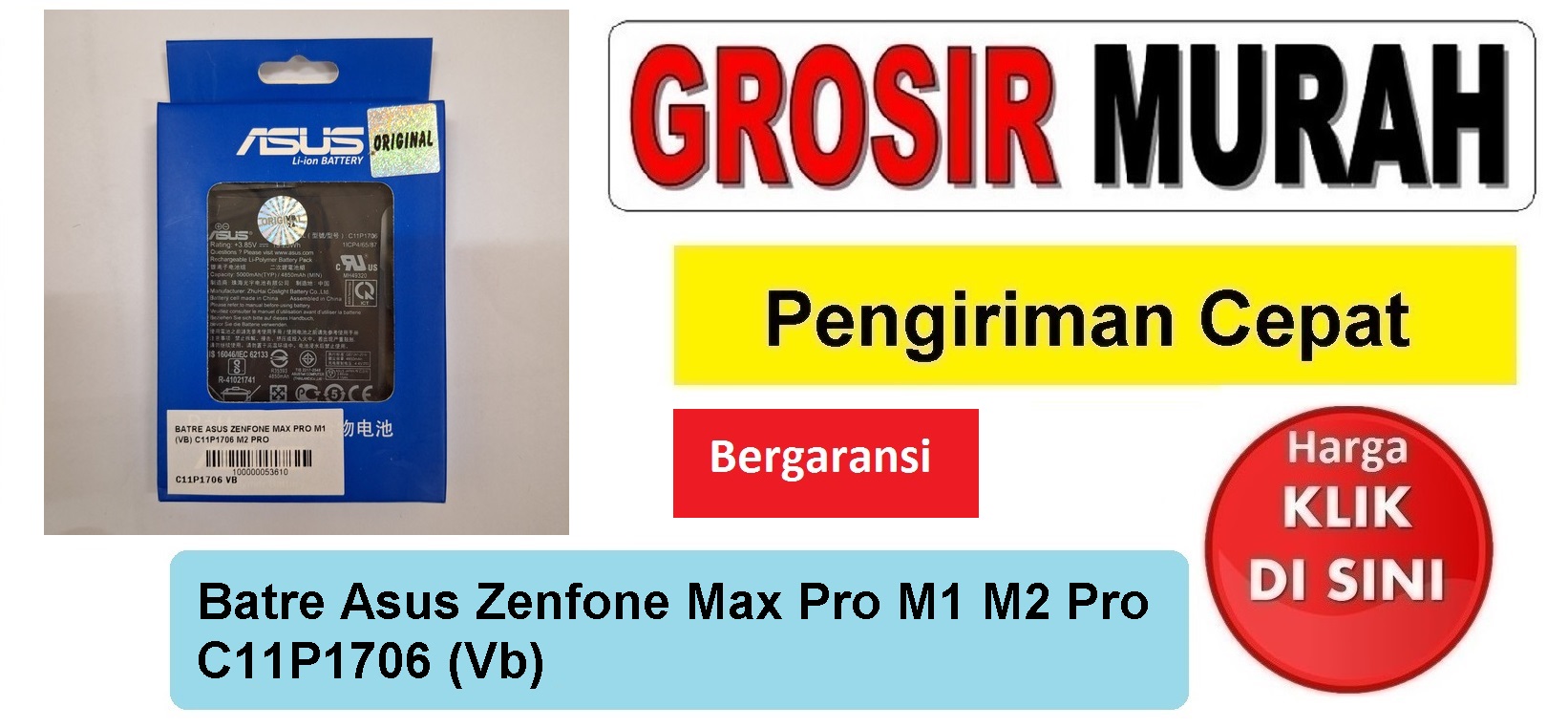 Jual Batre Asus Zenfone Max Pro M1 M2 Pro (Vb) Baterai Battery