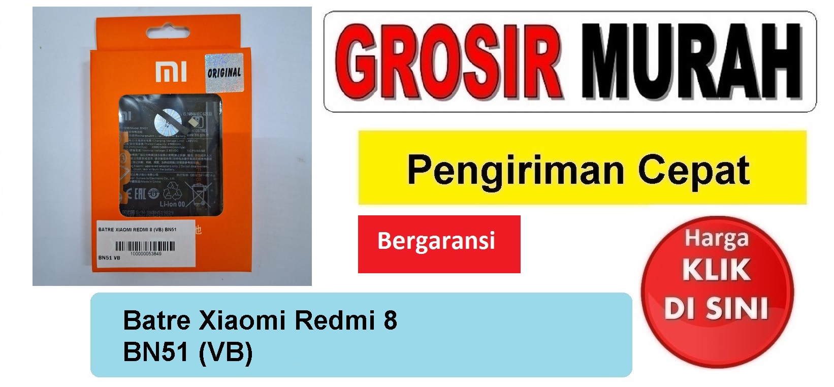 Jual Batre Xiaomi Redmi 8 BN51 VB Baterai Battery