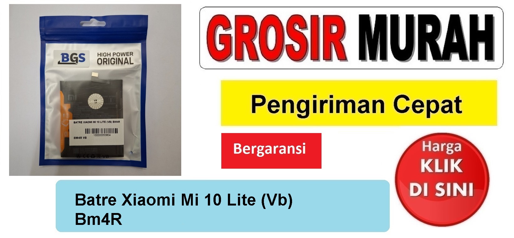 Batre Xiaomi Mi 10 Lite (Vb) Bm4R Baterai Battery Bergaransi Batere