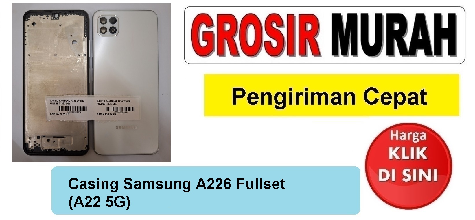 Jual Casing Samsung A226 Fullset (A22 5G) housing kesing