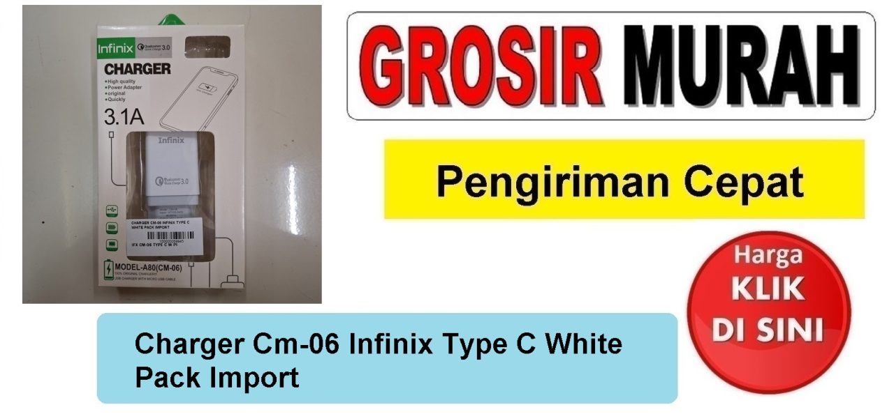 Charger Cm-06 Infinix Type C White Import casan tc usb cas