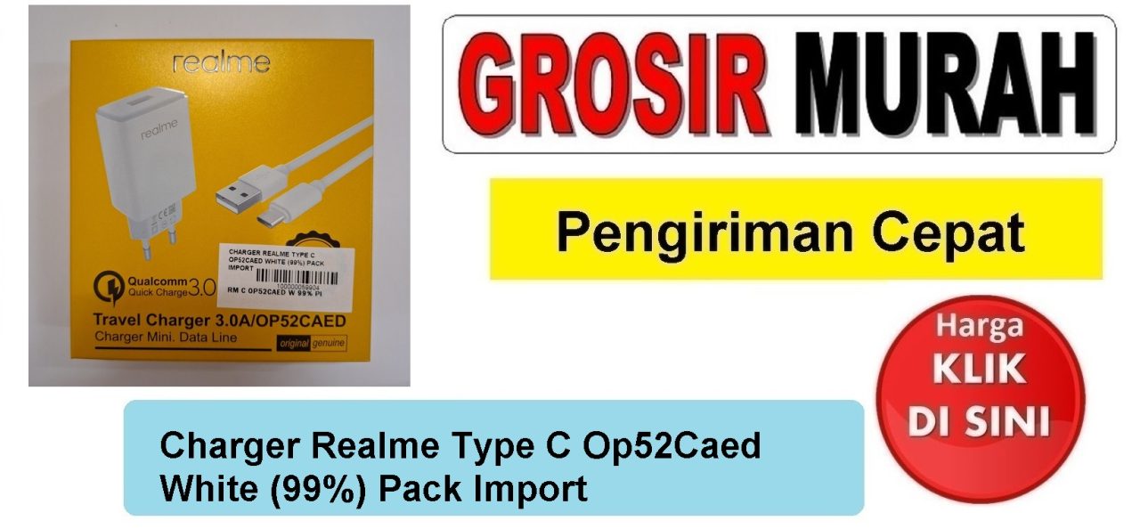 Charger Realme Type C Op52Caed White (99%) Pack Import casan tc usb cas