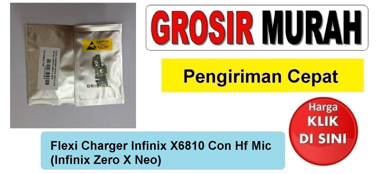 Flexi Charger Infinix X6810 Con Hf Mic (Infinix Zero X Neo) Fleksibel Flexible Fleksi Flexibel Flex Con Tc Connector Pcb Konektor cas papan board charging