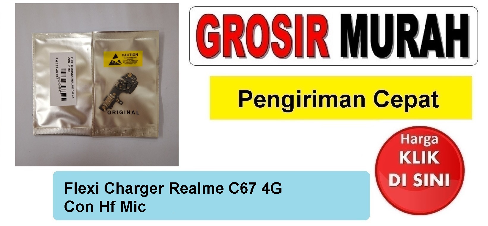 Flexi Charger Realme C67 4G Con Hf Mic Fleksibel Flexible Fleksi Flexibel Flex Con Tc Connector Pcb Konektor cas papan board charging