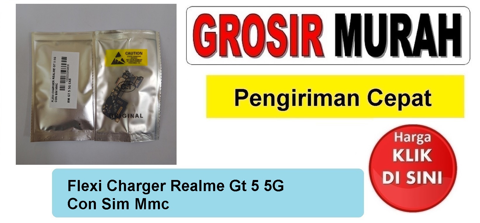 Flexi Charger Realme Gt 5 5G Con Sim Mmc Fleksibel Flexible Fleksi Flexibel Flex Con Tc Connector Pcb Konektor cas papan board charging