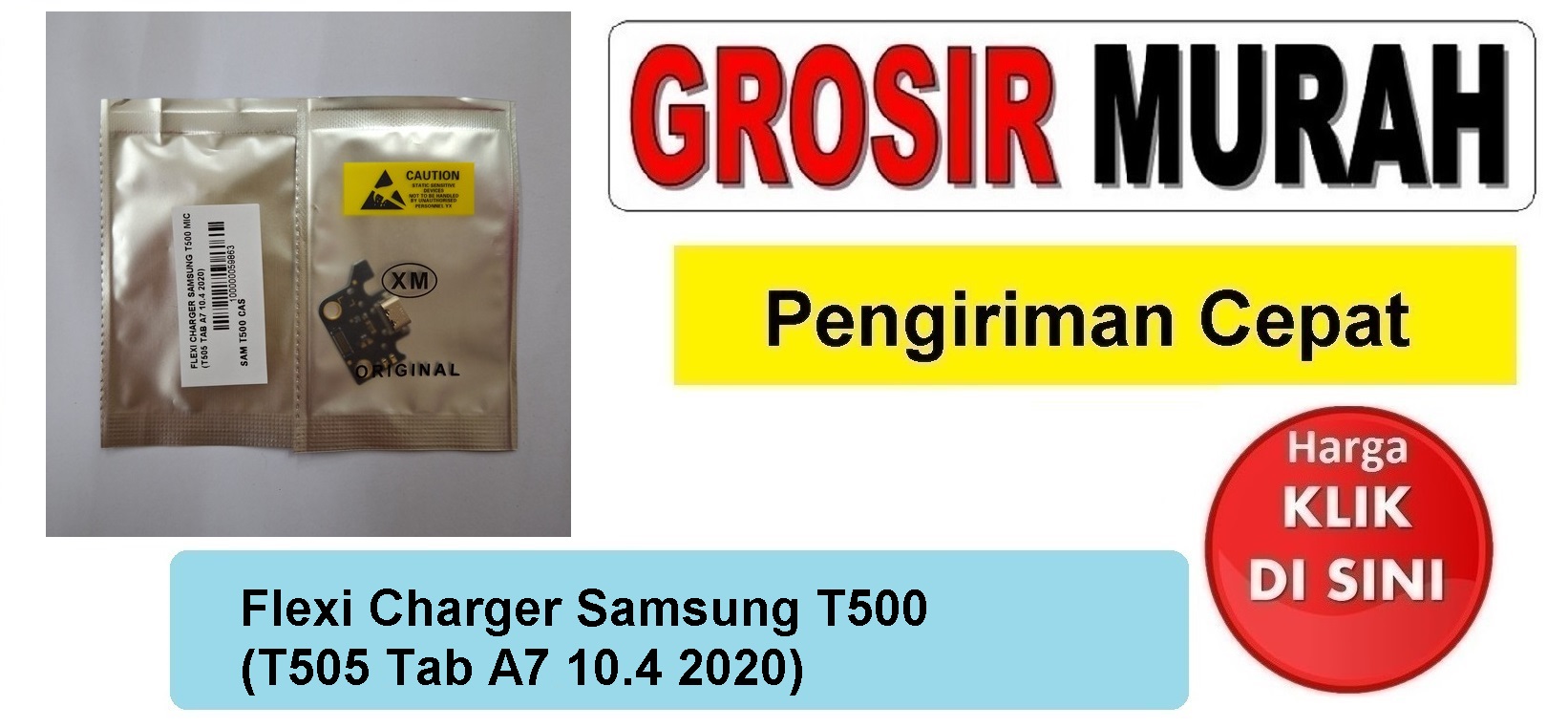 Flexi Charger Samsung T500 Mic (T505 Tab A7 10.4 2020) Fleksibel Flexible Fleksi Flexibel Flex Con Tc Connector Pcb Konektor cas papan board charging