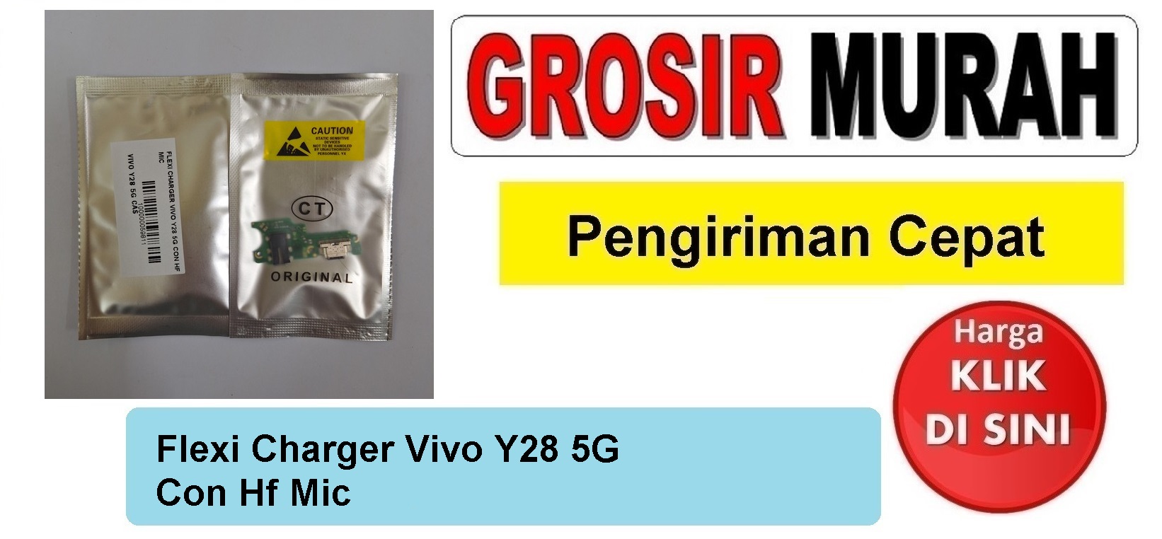 Flexi Charger Vivo Y28 5G Con Hf Mic Fleksibel Flexible Fleksi Flexibel Flex Con Tc Connector Pcb Konektor cas papan board charging