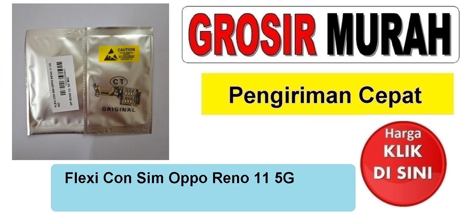 Flexi Con Sim Oppo Reno 11 5G Mic Fleksibel Flexible Fleksi Flexibel Flex Con konektor sim card