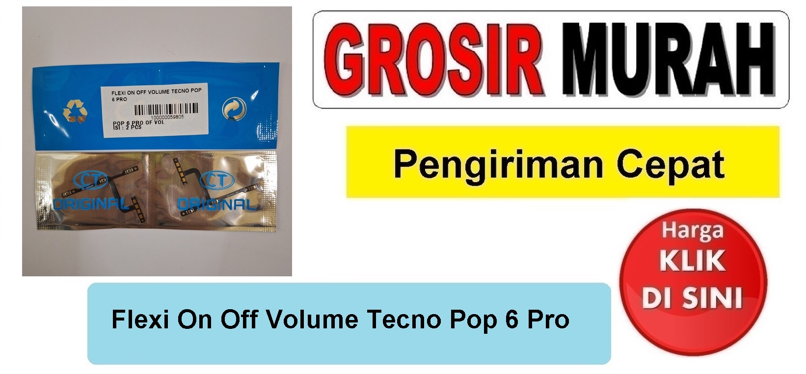 Flexi On Off Volume Tecno Pop 6 Pro Fleksibel Flexible Fleksi Flexibel Flex Power On off Volume Tombol