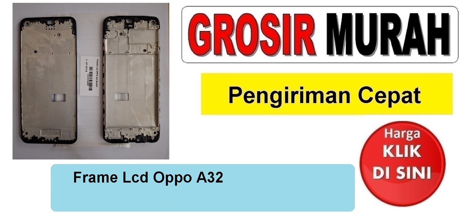 Frame Lcd Oppo A32 Middle Frame Front Dudukan Tulang Tengah Bazel lcd Bezel Plate