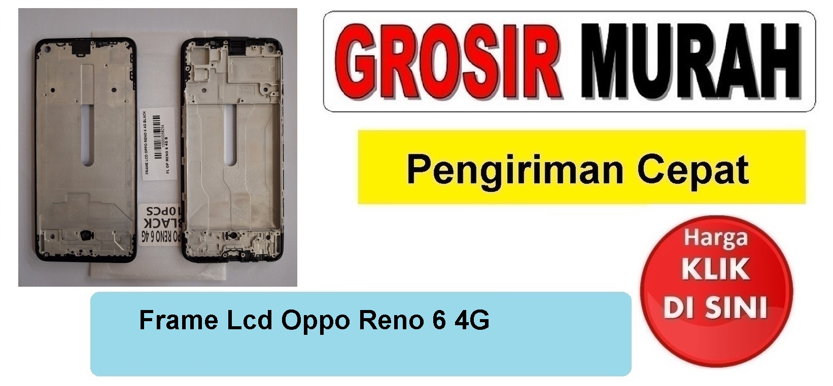 Frame Lcd Oppo Reno 6 4G Middle Frame Front Dudukan Tulang Tengah Bazel lcd Bezel Plate