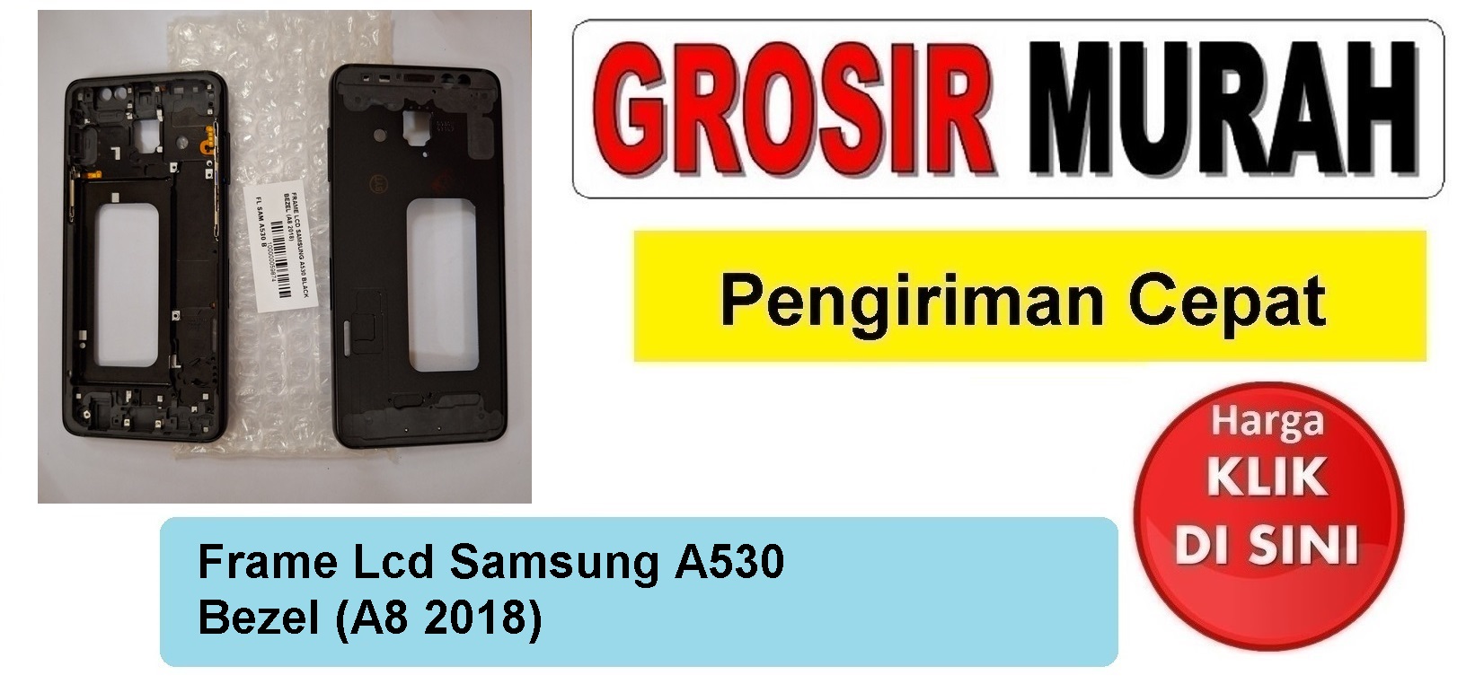 Frame Lcd Samsung A530 Bezel (A8 2018) Middle Frame Front Dudukan Tulang Tengah Bazel lcd Bezel Plate