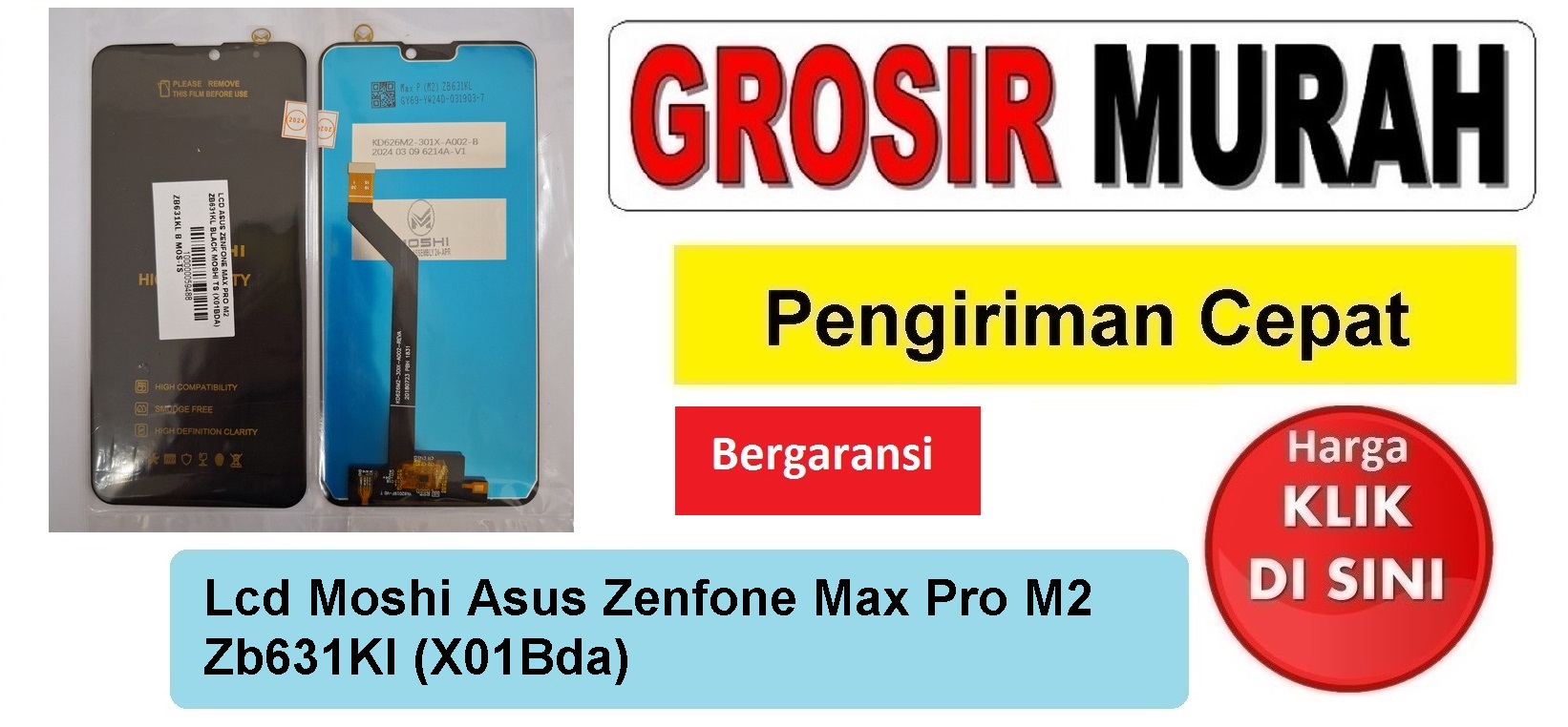 Lcd Moshi Asus Zenfone Max Pro M2 Zb631Kl (X01Bda) Fullset Touchscreen Bergaransi