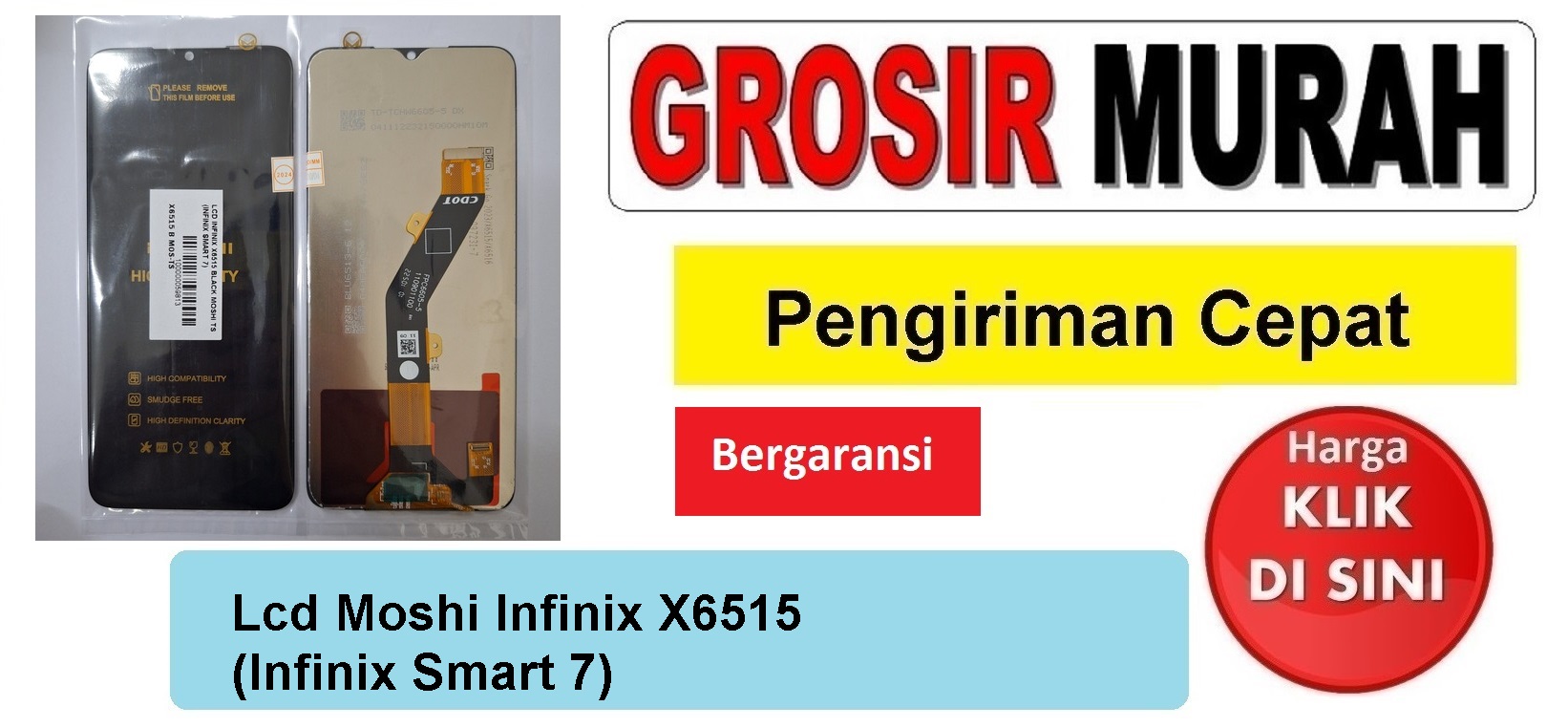 Lcd Moshi Infinix X6515 (Infinix Smart 7) Fullset Touchscreen Bergaransi