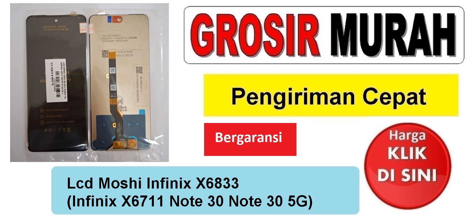 Lcd Moshi Infinix X6833 (Infinix X6711 Note 30 Note 30 5G) Fullset Touchscreen Bergaransi