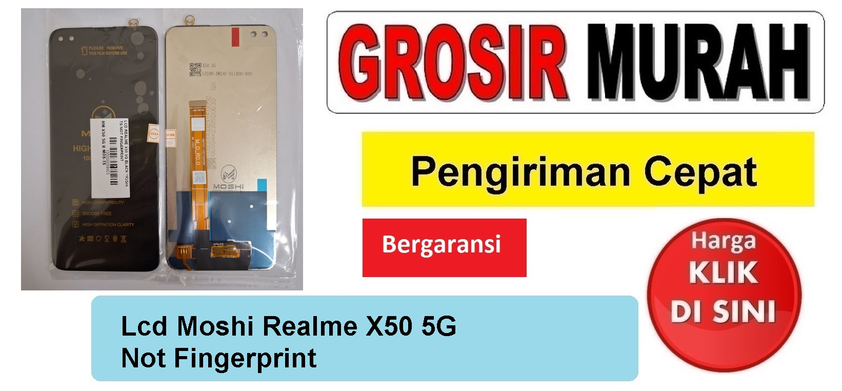 Lcd Moshi Realme X50 5G Not Fingerprint Fullset Touchscreen Bergaransi