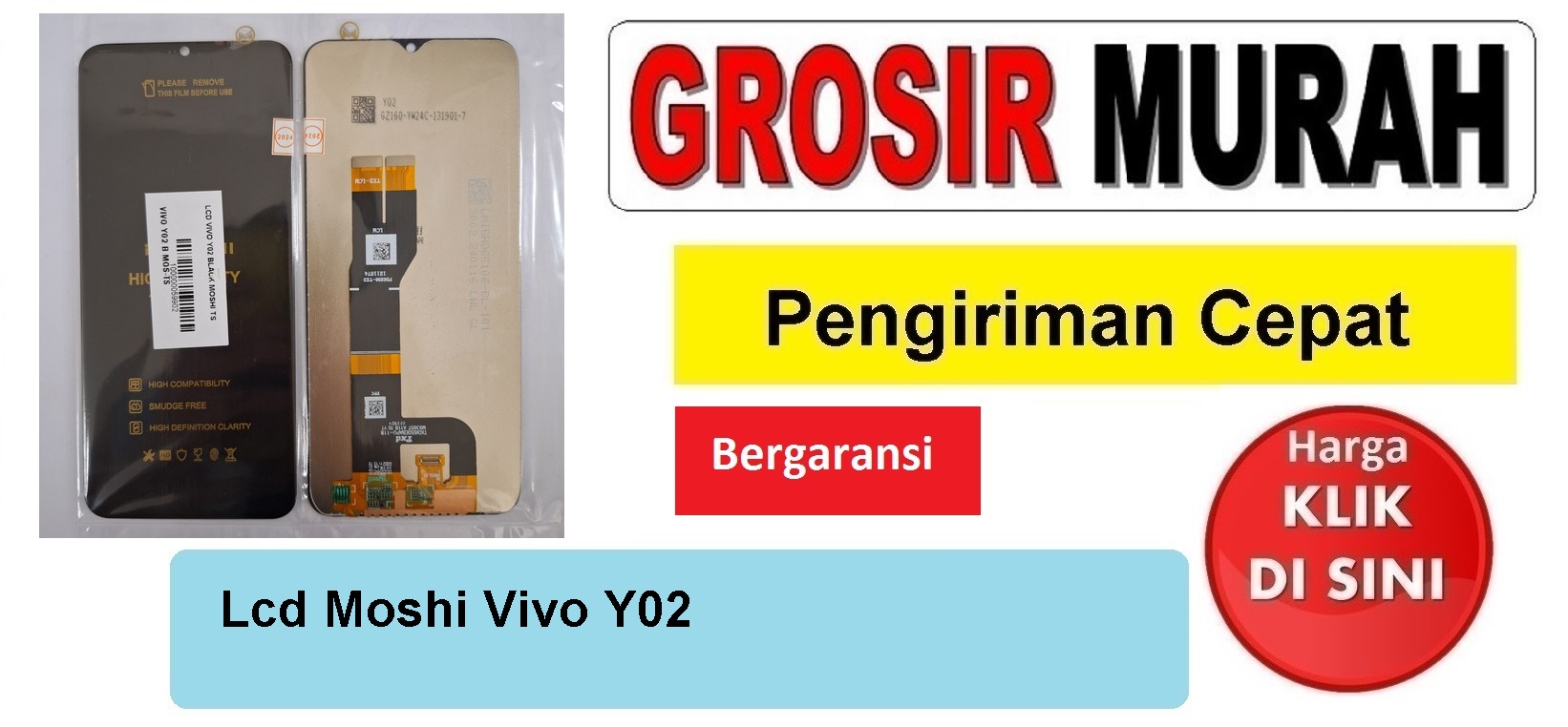 Lcd Moshi Vivo Y02 Fullset Touchscreen Bergaransi