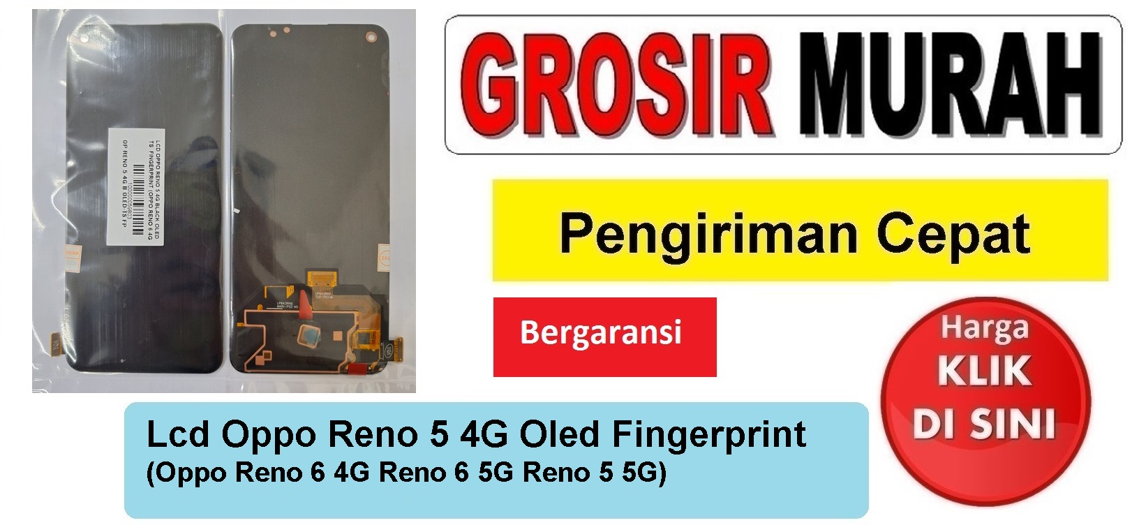 Lcd Oled Oppo Reno 5 4G Fingerprint (Oppo Reno 6 4G Reno 6 5G Reno 5 5G) Fullset Touchscreen Ts Touch screen Display