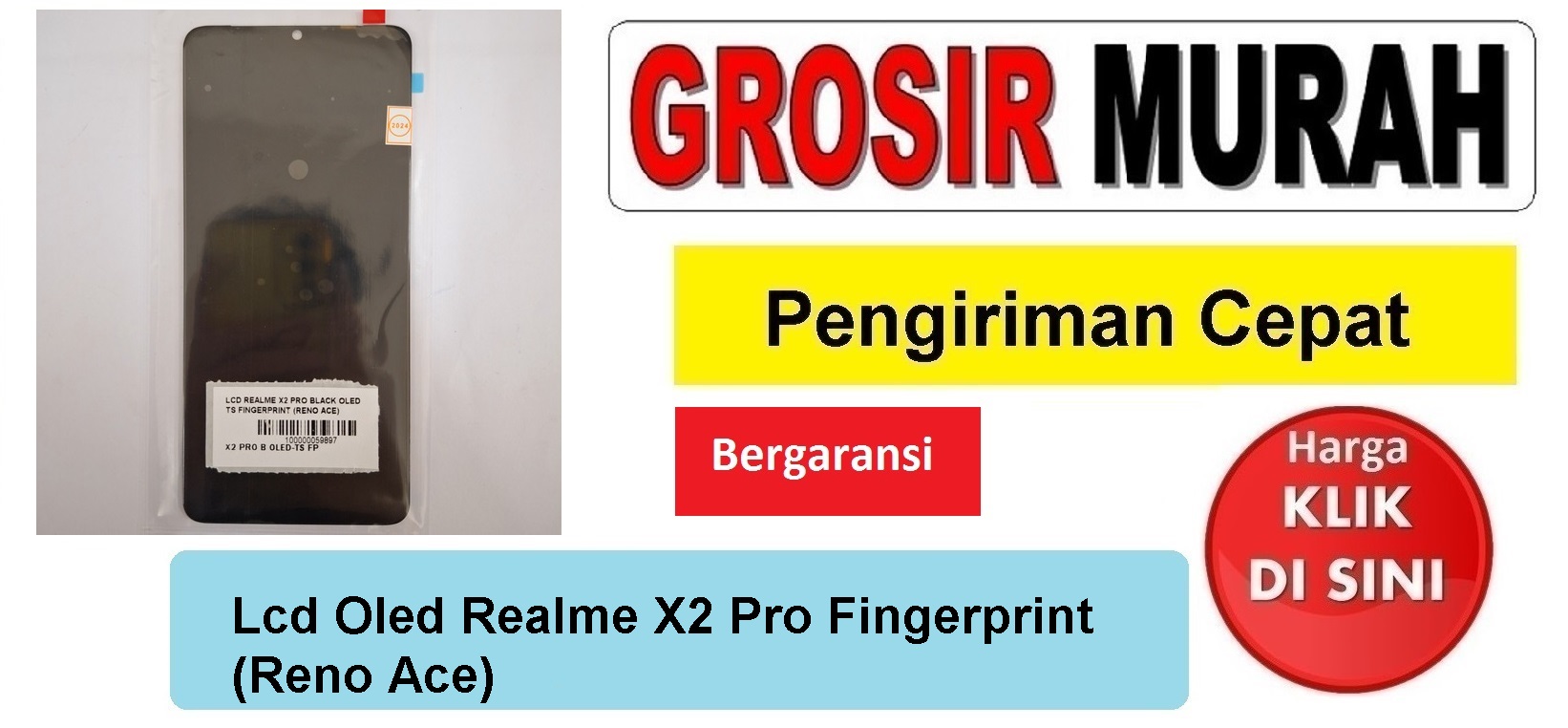 Lcd Oled Realme X2 Pro Fingerprint (Reno Ace) Fullset Touchscreen Ts Touch screen Display