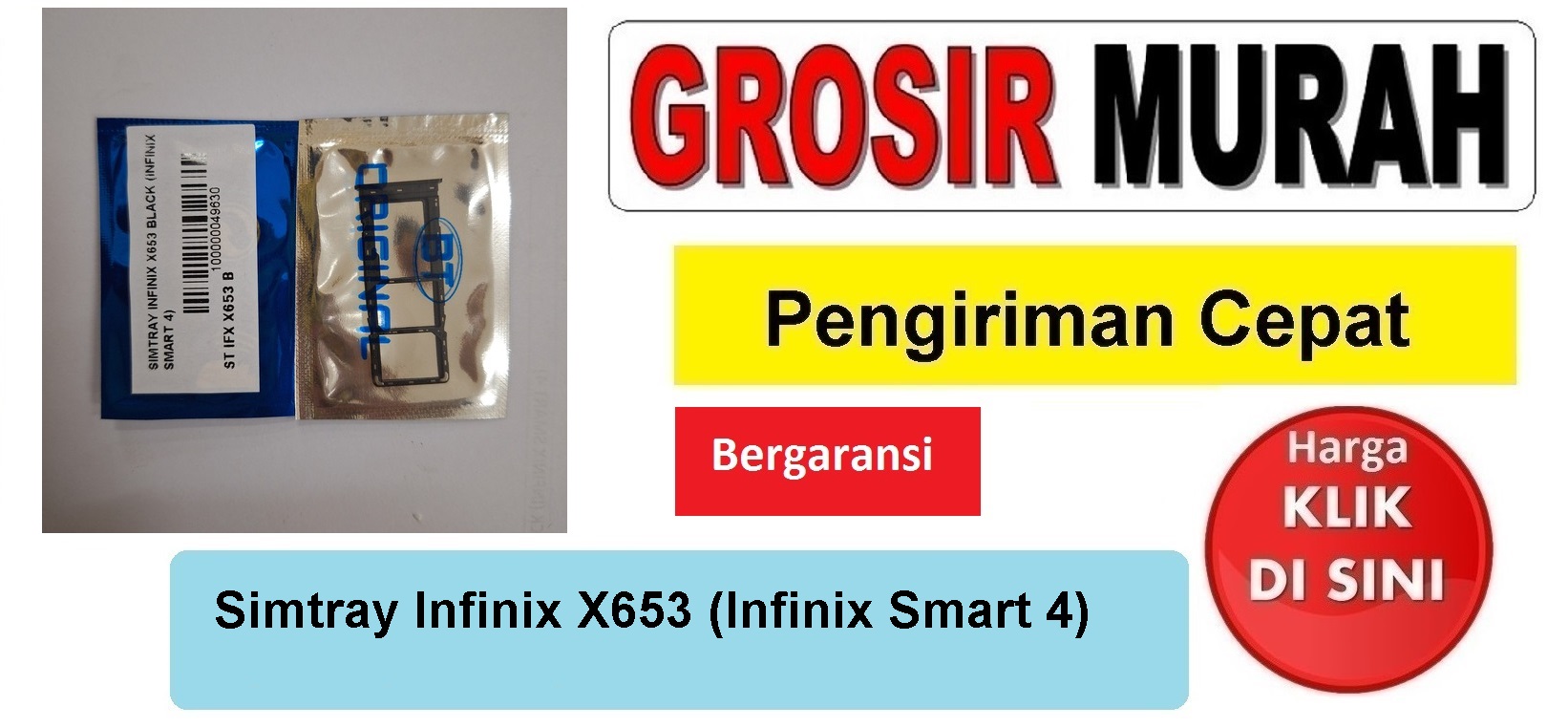 Simtray Infinix X653 (Infinix Smart 4) Tempat Kartu Simcard Simlock Sim Lock Slot Sim Tray Card