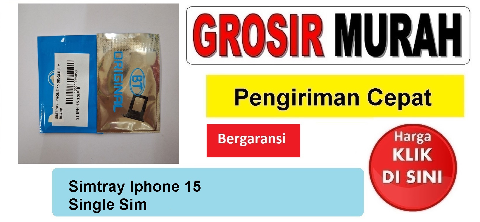 Simtray Iphone 15 Single Sim Tempat Kartu Simcard Simlock Sim Lock Slot Sim Tray Card