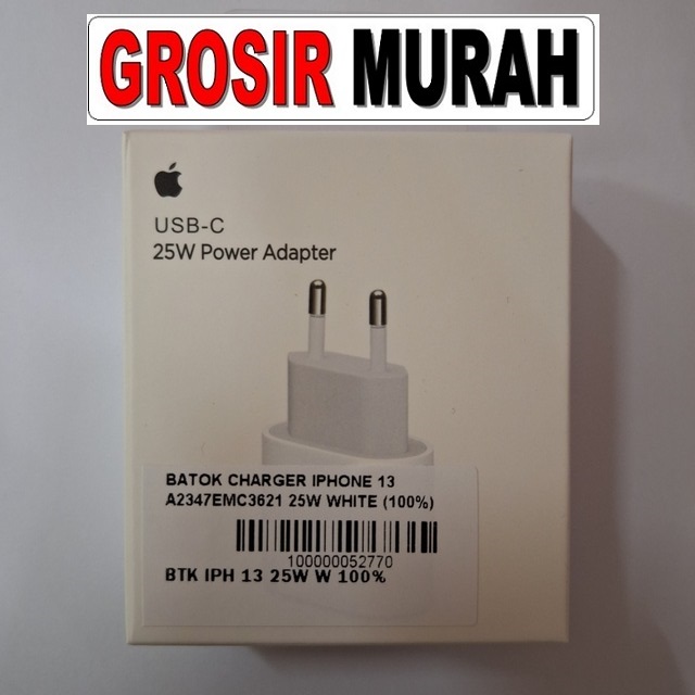 Batok Charger Iphone 13 A2347Emc3621 25W White (100%)