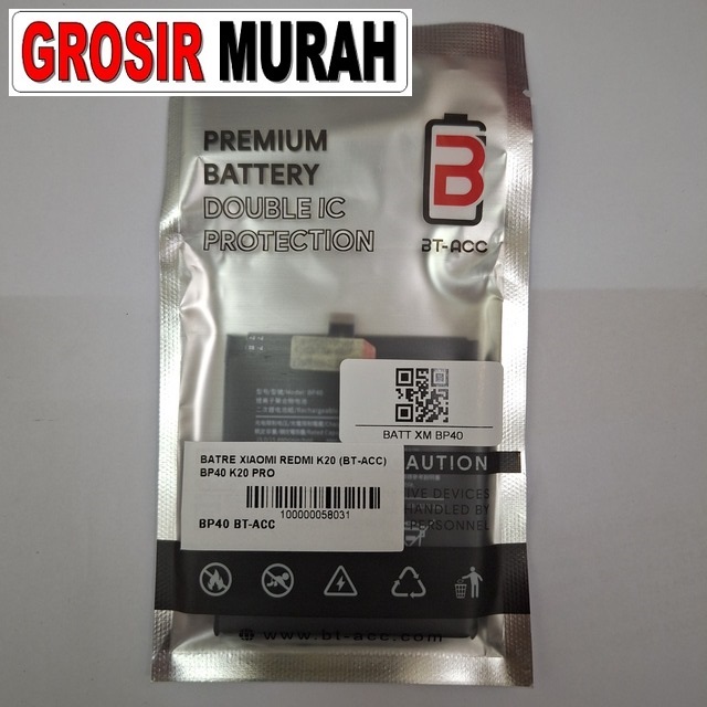 Batre Xiaomi Redmi K20 Bp40 Baterai Battery Bergaransi Batere