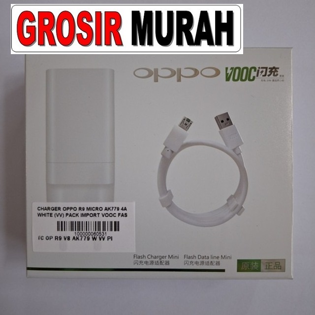 Charger Oppo R9 Micro Ak779 4A White (Vv) Pack Import