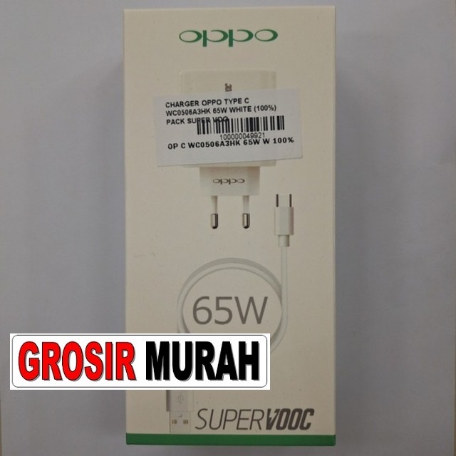 Charger Oppo Type C Wc0506A3Hk 65W White (100) Pack