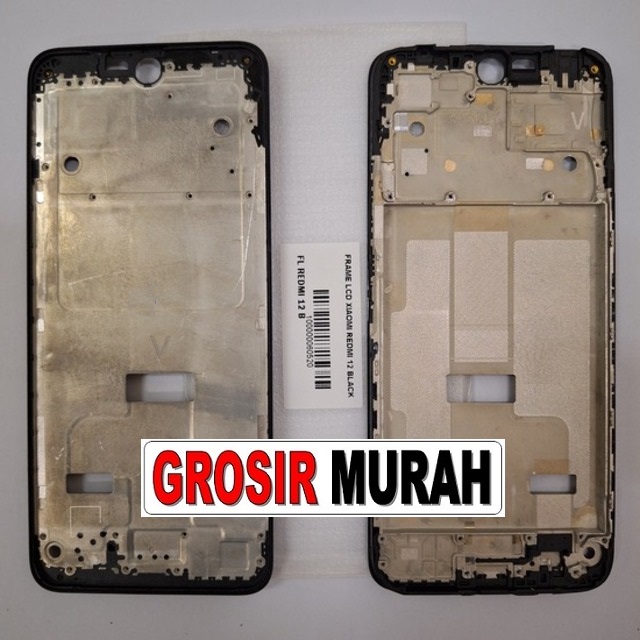 Frame Lcd Xiaomi Redmi 12 Middle Frame Front Dudukan Tulang Tengah Bazel lcd Bezel Plate Spare Part Hp Grosir