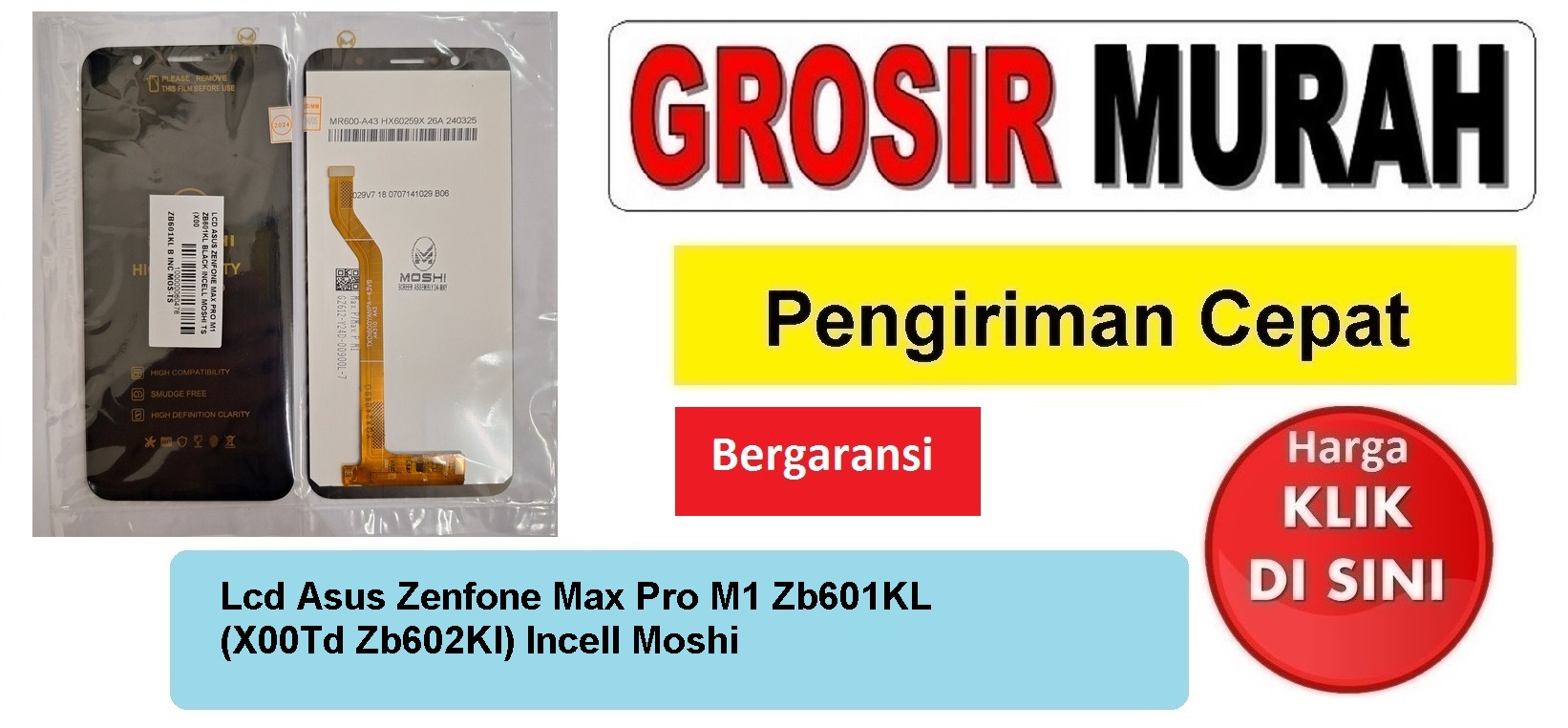 Lcd Incell Moshi Asus Zenfone Max Pro M1 Zb601Kl (X00Td Zb602Kl) Fullset Touchscreen Bergaransi