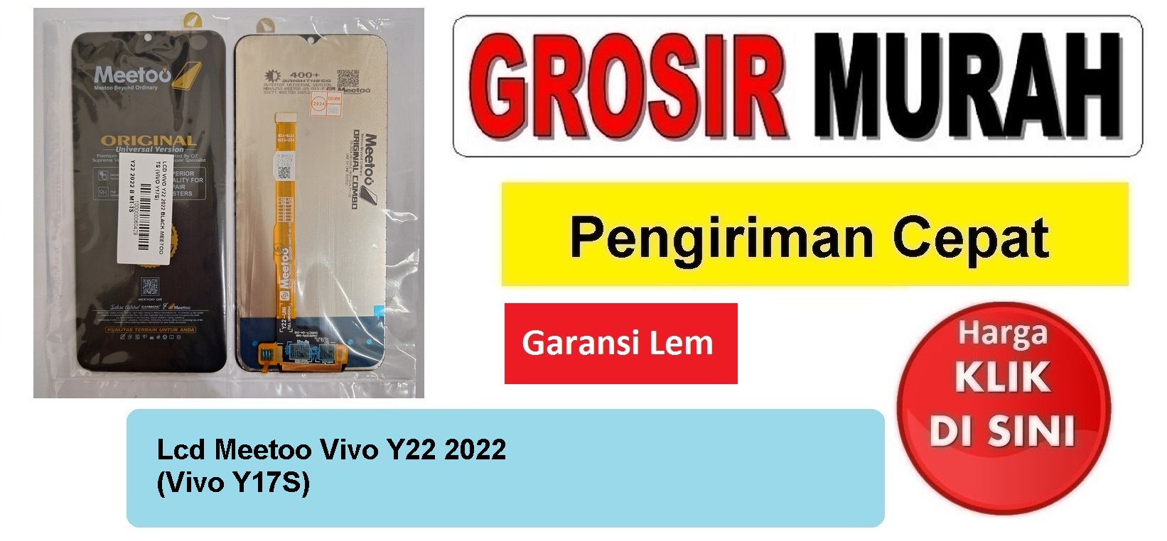 Lcd Meetoo Vivo Y22 2022 (Vivo Y17S) Fullset Touchscreen Garansi lem Termurah