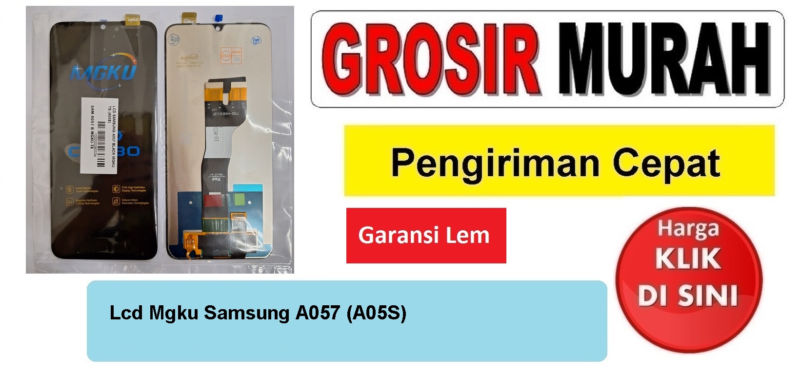 Lcd Mgku Samsung A057 (A05S) Fullset Touchscreen Garansi lem Termurah