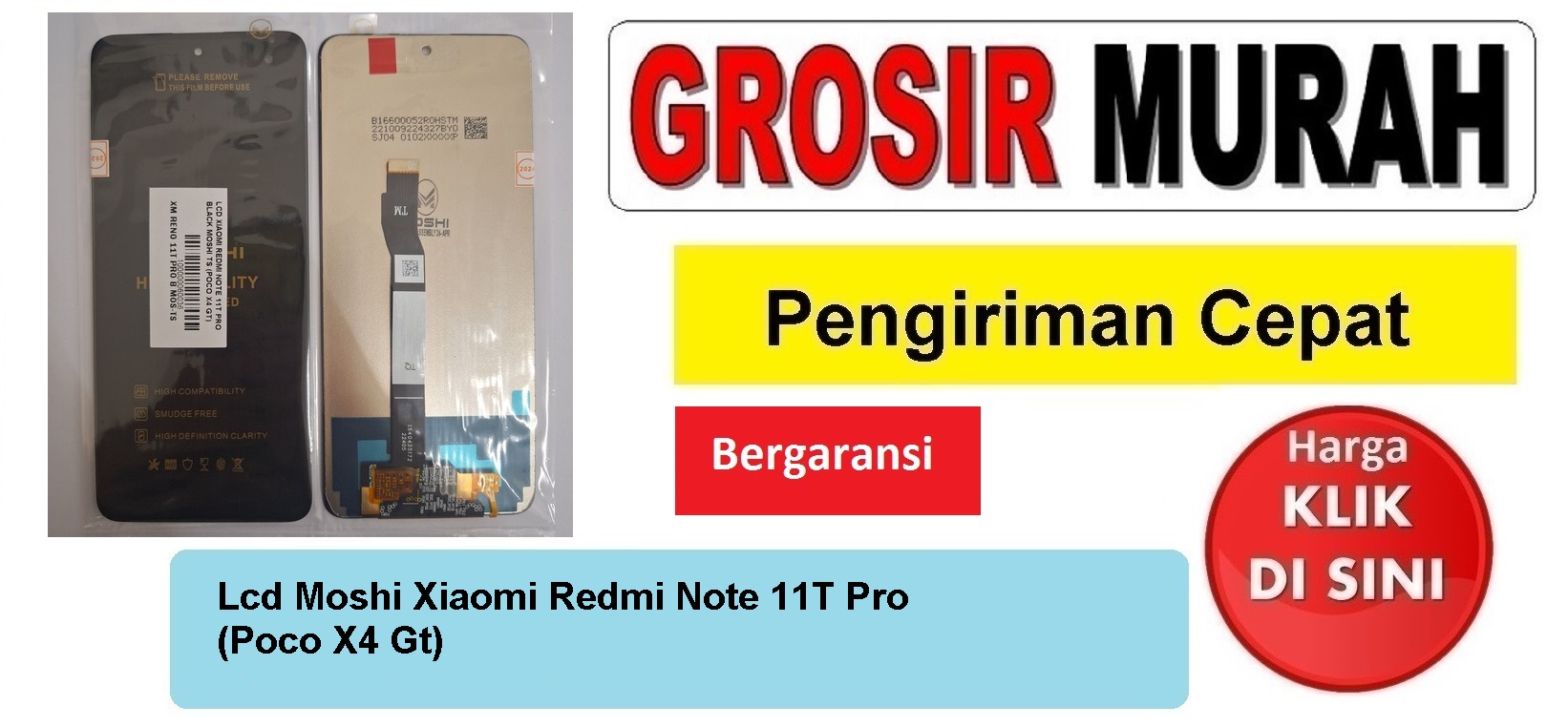 Lcd Moshi Xiaomi Redmi Note 11T Pro (Poco X4 Gt) Fullset Touchscreen Bergaransi